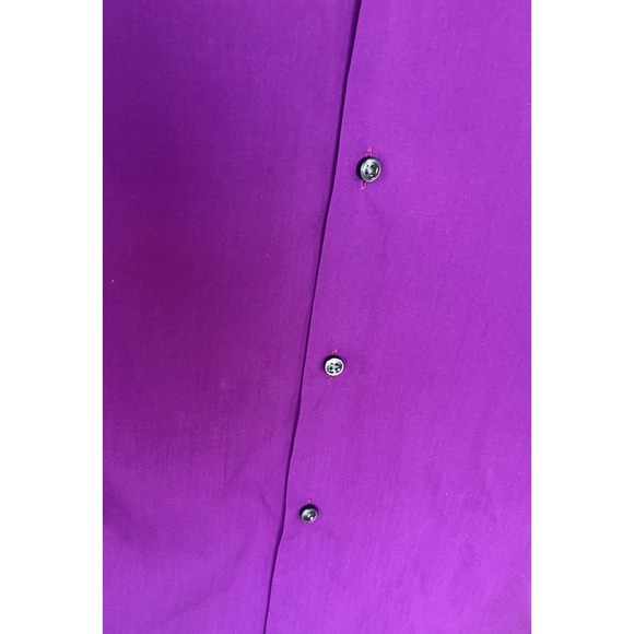 Hugo Boss Regular Fit Dress Shirt Mens 16.5 42‎ Solid Purple Long Sleeve - Picture 10 of 10